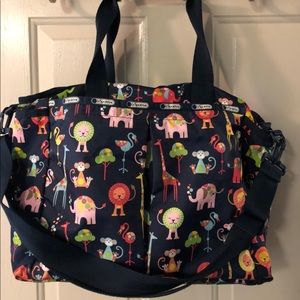 LeSportsac Diaper Bag Zoo Animals